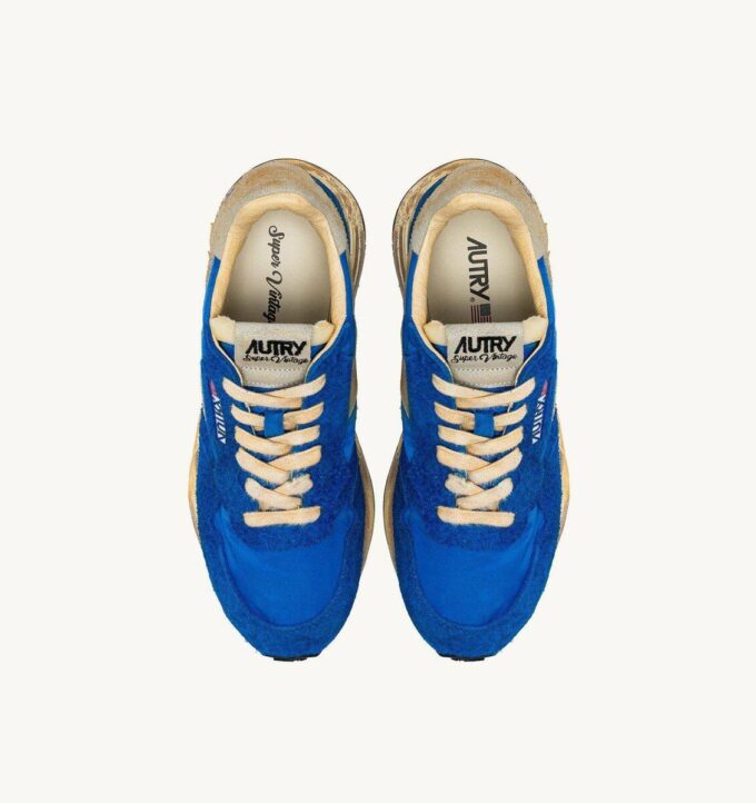 REELWIND SUPER VINTAGE SNEAKERS IN BLUE NYLON AND SUEDE REELWIND SUPER VINTAGE SNEAKERS IN BLUE NYLON AND SUEDE
