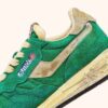 REELWIND SUPER VINTAGE SNEAKERS IN GREEN NYLON AND SUEDE REELWIND SUPER VINTAGE SNEAKERS IN GREEN NYLON AND SUEDE