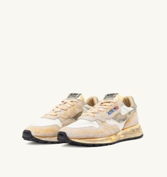 REELWIND SUPER VINTAGE SNEAKERS IN NATURAL NYLON AND SUEDE