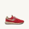REELWIND SUPER VINTAGE SNEAKERS IN RED NYLON AND SUEDE