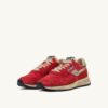 REELWIND SUPER VINTAGE SNEAKERS IN RED NYLON AND SUEDE