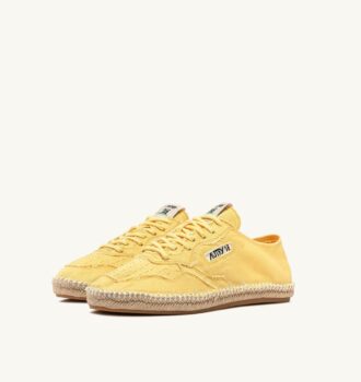 SANDY ESPADRILLES IN PASTEL YELLOW CANVAS