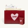 SNEAKERS MEDALIST ‘LOVE’ IN WHITE AND RED LEATHER