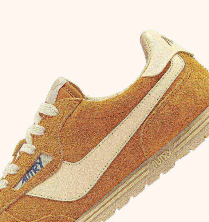 SNEAKERS WINDSPIN IN SUEDE AND LEATHER COLOR CADMIUM AND RUTABAGA