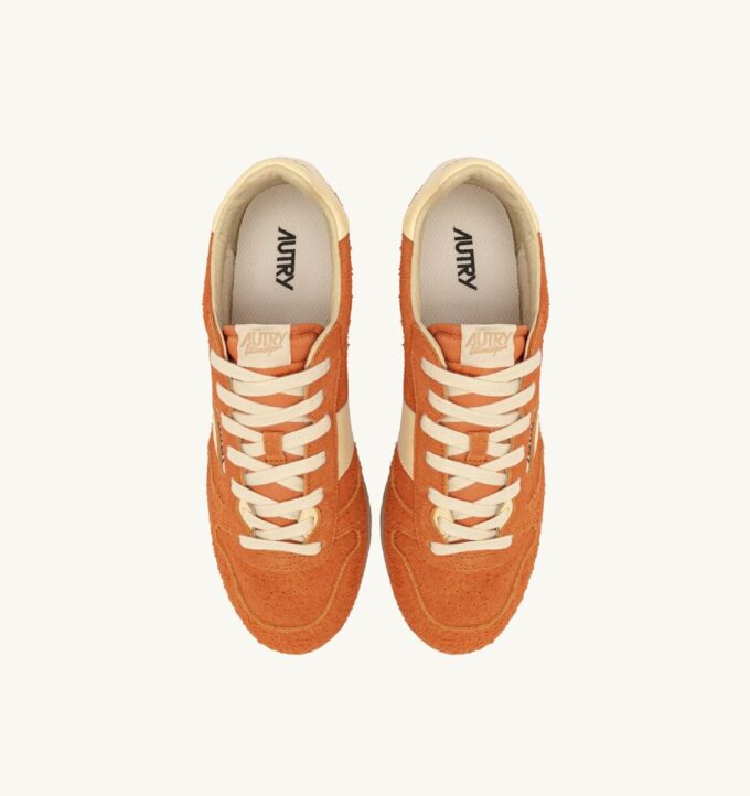 SNEAKERS WINDSPIN IN SUEDE AND LEATHER COLOR FANTA AND RUTABAGA