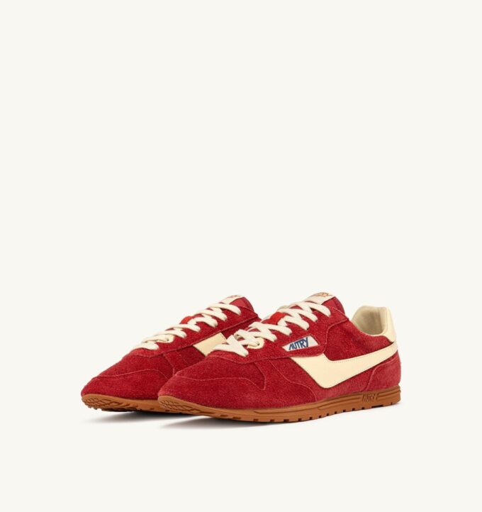 SNEAKERS WINDSPIN IN SUEDE AND LEATHER COLOR IMPERIAL RED AND RUTABAGA SNEAKERS WINDSPIN IN SUEDE AND LEATHER COLOR IMPERIAL RED AND RUTABAGA
