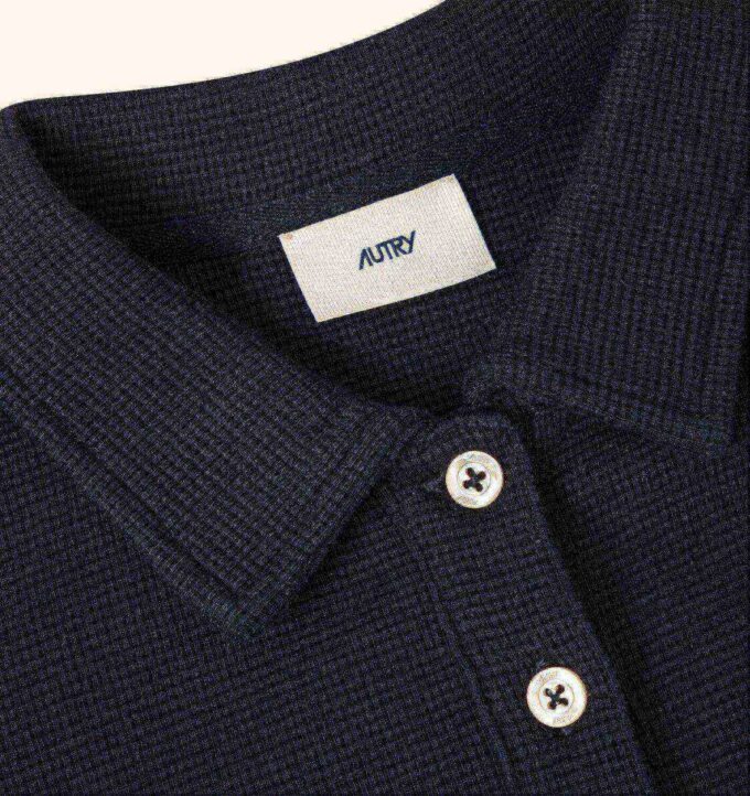 TONAL LOGO WAFFLE POLO MAN TONAL LOGO WAFFLE POLO MAN