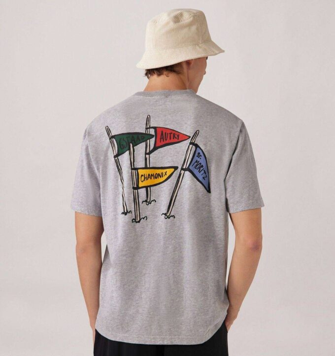 UNISEX FLAGS BACK GRAPHIC TEE