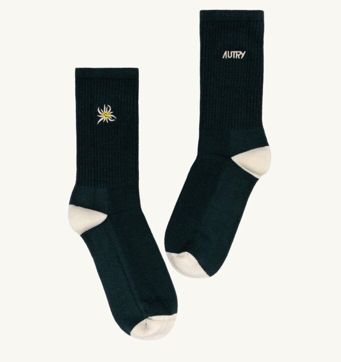 UNISEX RIBBED SOCKS WITH EDELWEISS LOGO