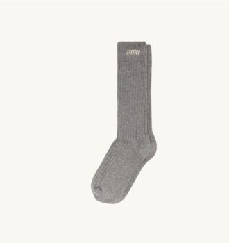 UNISEX RIBBED SOCKS WITH EMBROIDERED LOGO