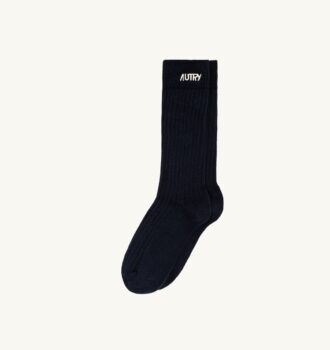 UNISEX RIBBED SOCKS WITH EMBROIDERED LOGO