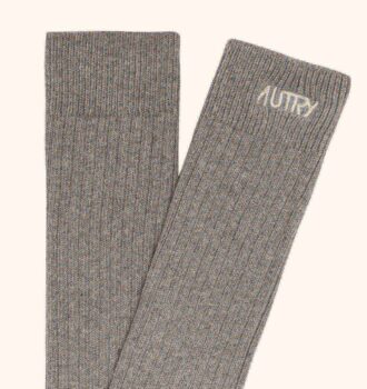 UNISEX RIBBED SOCKS WITH EMBROIDERED LOGO