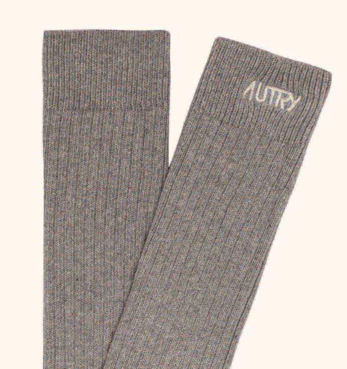 UNISEX RIBBED SOCKS WITH EMBROIDERED LOGO UNISEX RIBBED SOCKS WITH EMBROIDERED LOGO