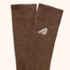 UNISEX SOCKS IN BROWN KNITTED COTTON UNISEX SOCKS IN BROWN KNITTED COTTON