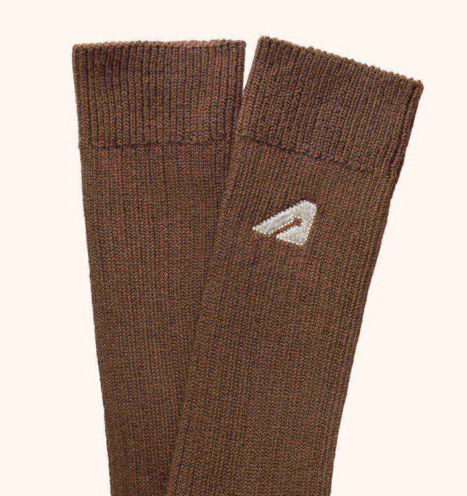 UNISEX SOCKS IN BROWN KNITTED COTTON UNISEX SOCKS IN BROWN KNITTED COTTON