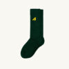 UNISEX SOCKS IN GREEN KNITTED COTTON