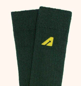 UNISEX SOCKS IN GREEN KNITTED COTTON