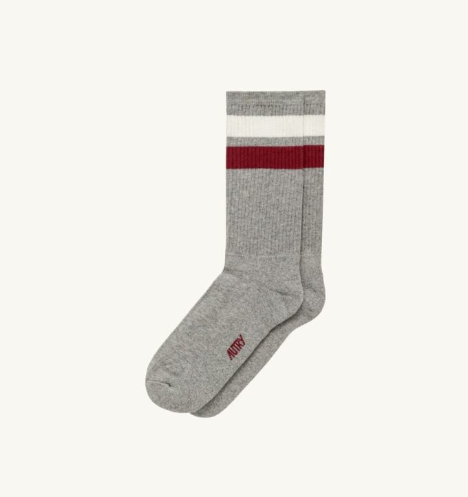 UNISEX STRIPED JACQUARD LOGO SOCK UNISEX STRIPED JACQUARD LOGO SOCK