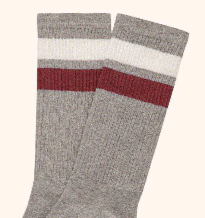 UNISEX STRIPED JACQUARD LOGO SOCK UNISEX STRIPED JACQUARD LOGO SOCK
