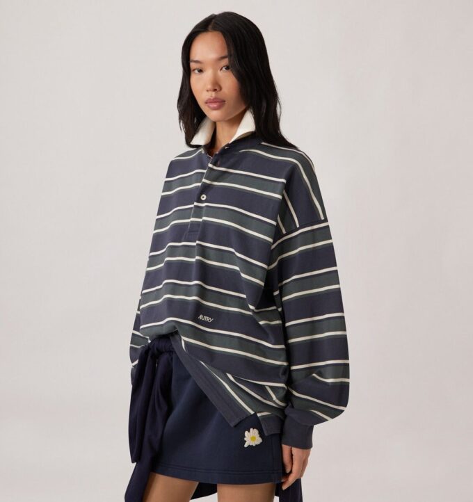 UNISEX STRIPED RUGBY POLO UNISEX STRIPED RUGBY POLO