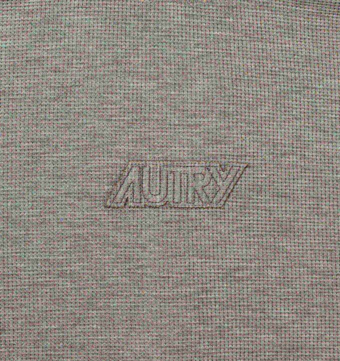 UNISEX TONAL LOGO WAFFLE LONG-SLEEVE POLO UNISEX TONAL LOGO WAFFLE LONG-SLEEVE POLO