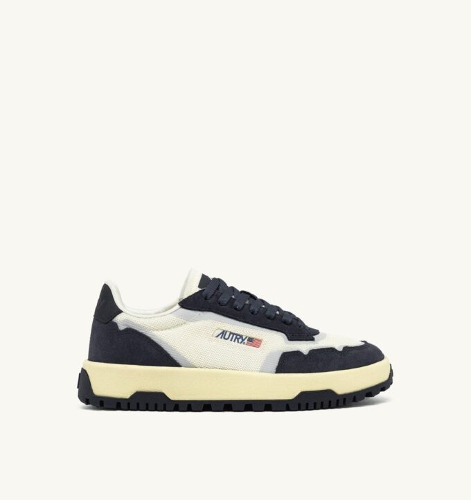 WILDPACE LOW SNEAKERS IN MESH AND SUEDE COLOR MARSHMALLOW AND BLUE NIGHT WILDPACE LOW SNEAKERS IN MESH AND SUEDE COLOR MARSHMALLOW AND BLUE NIGHT