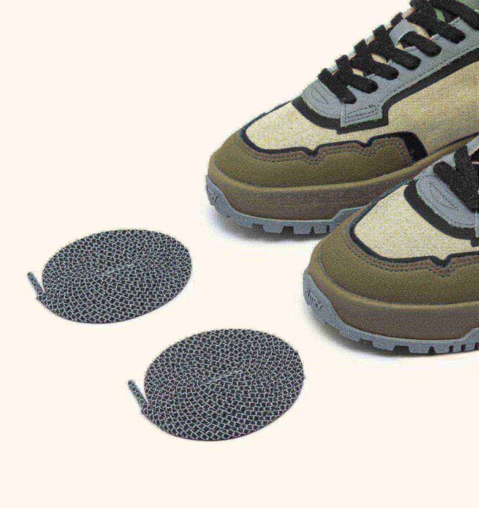 WILDPACE LOW SNEAKERS IN RIPSTOP NYLON AND LEATHER COLOR CASTLE WALL AND TITANIUM WILDPACE LOW SNEAKERS IN RIPSTOP NYLON AND LEATHER COLOR CASTLE WALL AND TITANIUM