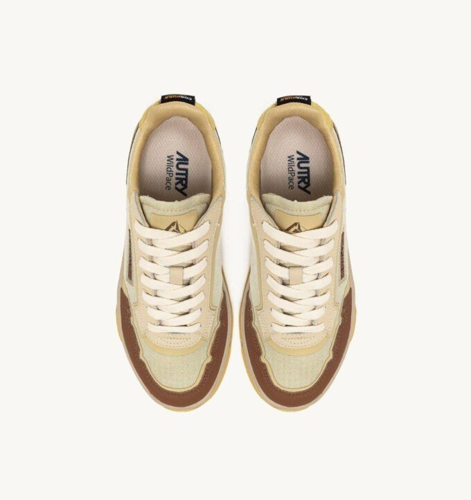 WILDPACE LOW SNEAKERS IN RIPSTOP NYLON AND LEATHER COLOR FOG AND THRUSH