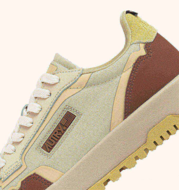 WILDPACE LOW SNEAKERS IN RIPSTOP NYLON AND LEATHER COLOR FOG AND THRUSH