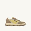 WILDPACE LOW SNEAKERS IN RIPSTOP NYLON AND LEATHER COLOR LEMON GRASS AND INCENSE
