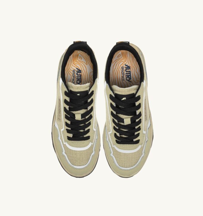 WILDPACE LOW SNEAKERS IN RIPSTOP NYLON AND LEATHER COLOR TIDAL FOAM AND REFLEX