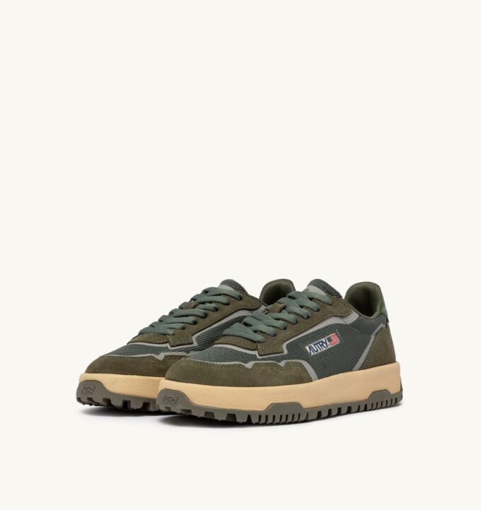 WILDPACE LOW SNEAKERS IN SCHIO AND MILITARY MESH AND SUEDE
