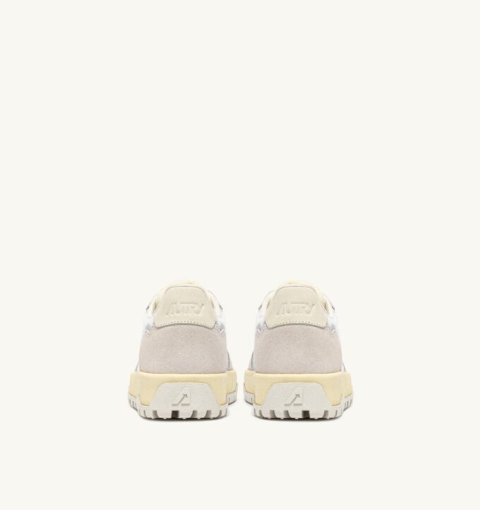 WILDPACE LOW SNEAKERS IN WHITE AND MARSHMALLOW MESH AND SUEDE