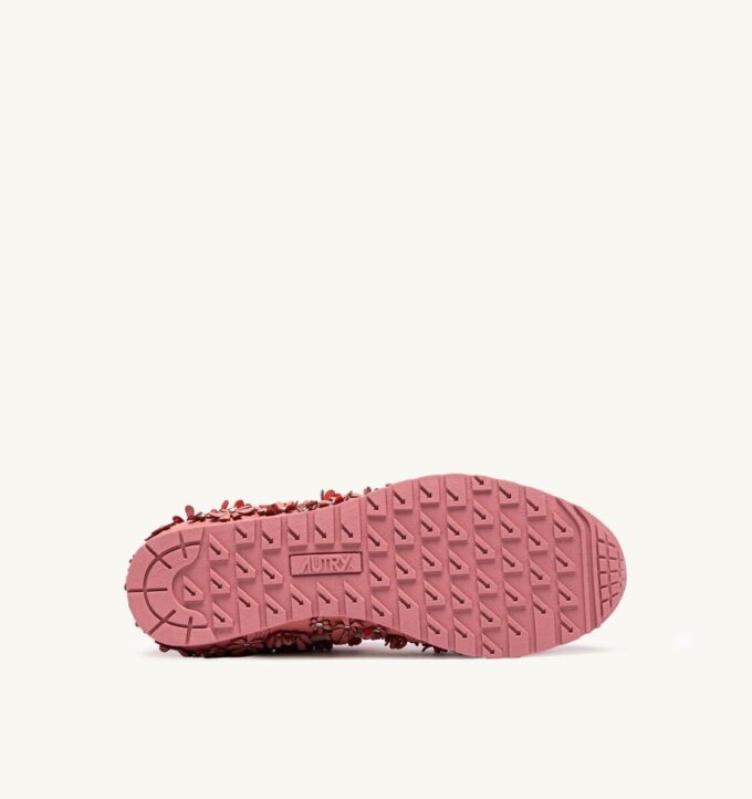 WINDSPIN FLOWERS SNEAKERS IN LOBSTER BISQUE LEATHER WINDSPIN FLOWERS SNEAKERS IN LOBSTER BISQUE LEATHER