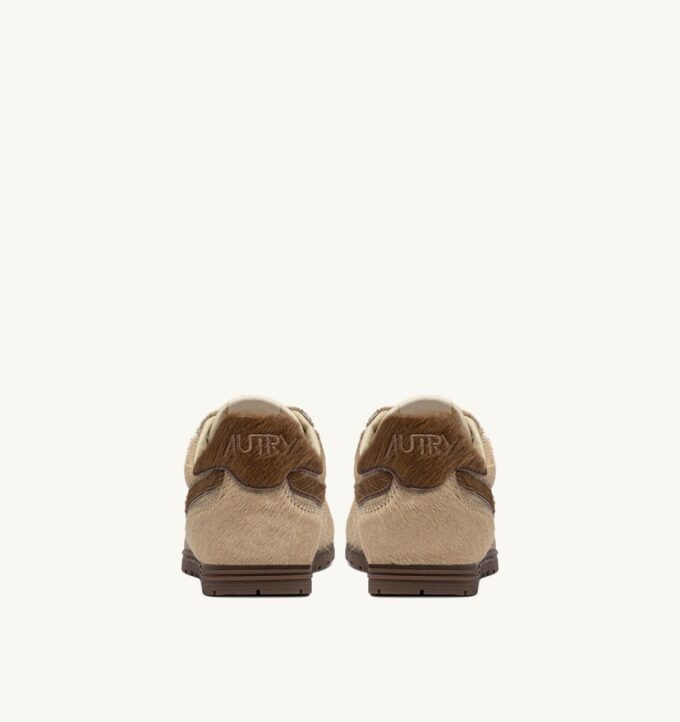 WINDSPIN SNEAKERS IN BEIGE AND BROWN PONY HAIR EFFECT WINDSPIN SNEAKERS IN BEIGE AND BROWN PONY HAIR EFFECT