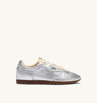 WINDSPIN SNEAKERS IN SILVER TONE LAMINATED LEATHER WINDSPIN SNEAKERS IN SILVER TONE LAMINATED LEATHER
