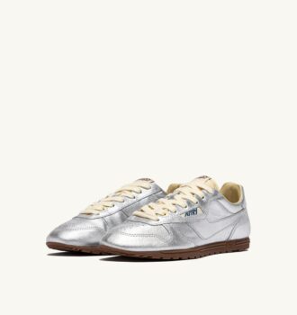 WINDSPIN SNEAKERS IN SILVER TONE LAMINATED LEATHER WINDSPIN SNEAKERS IN SILVER TONE LAMINATED LEATHER